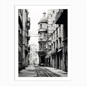 Genoa, Italy, Black And White Photography 2 Art Print
