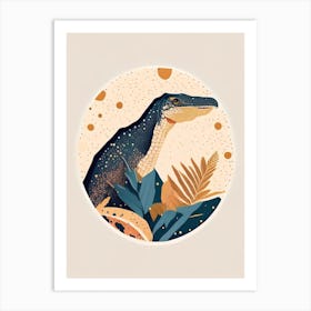 Eoraptor Terrazzo Style Dinosaur Art Print