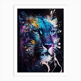 Colourful Leopard Art Print