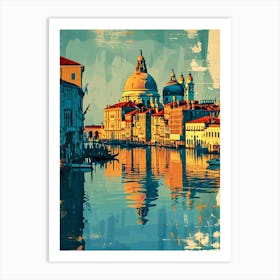 Abstract Venice poster illustration 10 Art Print