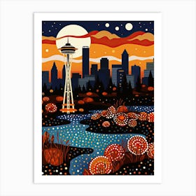 Vancouver, Illustration In The Style Of Pop Art 3 Art Print