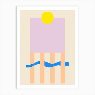 Yellow And Lilac Art Print