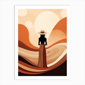 Woman In The Desert 1 Art Print