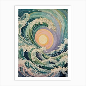 Great Wave In Pastel Poster