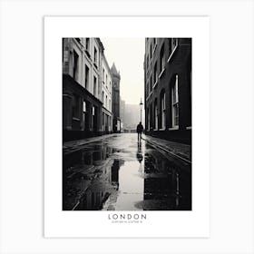 Poster Of London, Black And White Analogue Photograph 1 Art Print