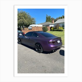 Purple Audi S5 2 Art Print