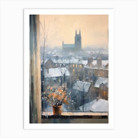 Winter Cityscape Canterbury United Kingdom 2 Art Print