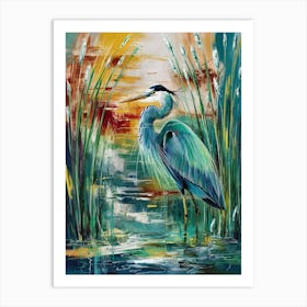 Blue Heron 1 Art Print