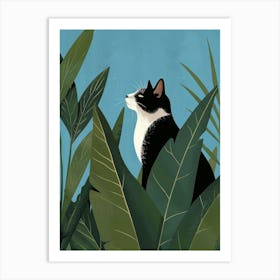 Cat In The Jungle 42 Art Print