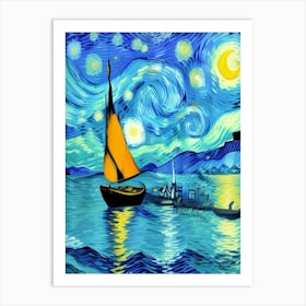 Starry Night at Sea Art Print