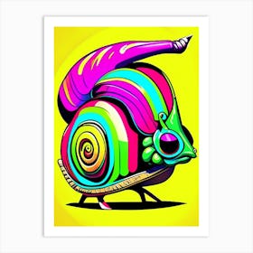 Full Body Snail Punk 2 Pop Art Art Print