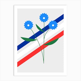 France Flowers Art Print