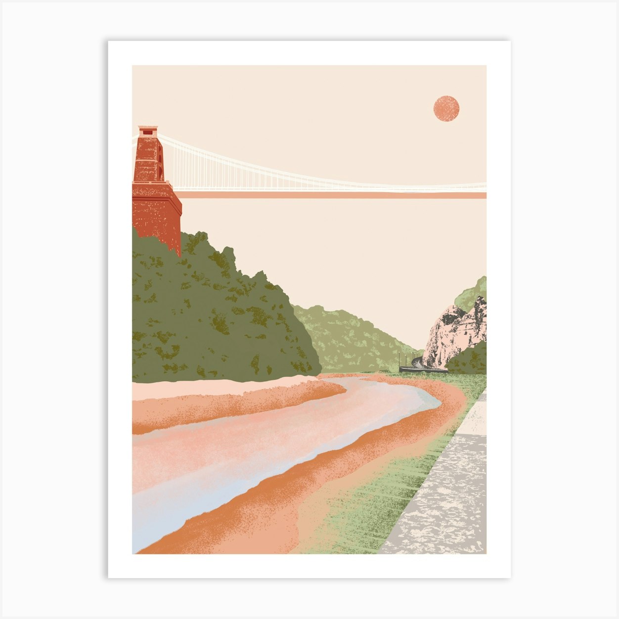 Bristol Clifton Suspension Bridge Art Print 1 Art Print by Inhabit Print