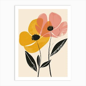 Bern Flower Market Boho Minimalist Style Art Print