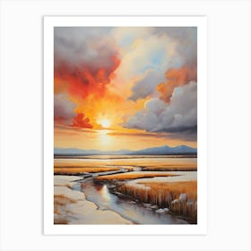 Sunset Over The Marsh Art Print