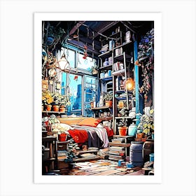 Anime Bedroom aesthetic Art Print