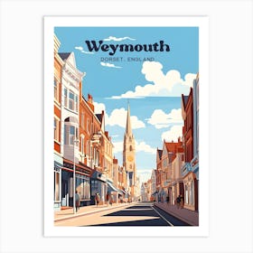 Weymouth Dorset England Town Modern Travel Art Art Print