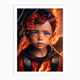 Fire Boy Art Print