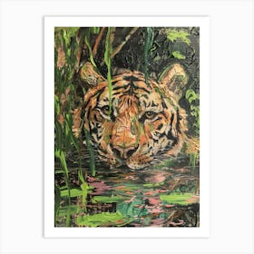 Tiger In The Water 13 Art Print