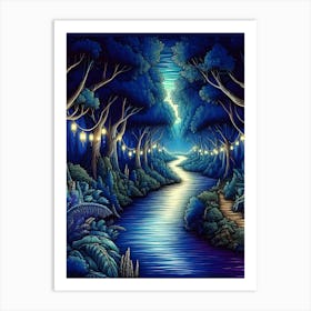 Dreamlike Forest Scene Art Print