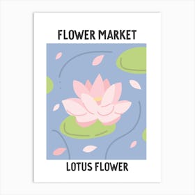 Flower Market Poster Lotus Flower Art Print