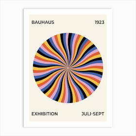 Bauhaus Spiral Exhibition 1923, European, museum, cool, modern, mid century, pop, art, abstract, geometric, colorful Art Print