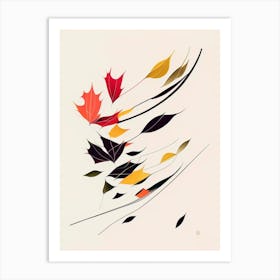 Falling Leaves Abstract 2 Art Print