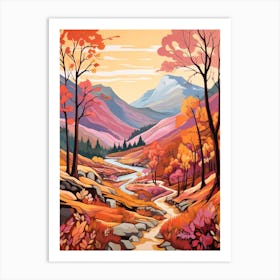 Glen Coe Scotland 2 Hike Illustration Art Print