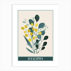 Eucalyptus Tree Illustration Flat 6 Poster Art Print