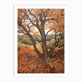 Boxelde 1 Vintage Autumn Tree Print  Art Print