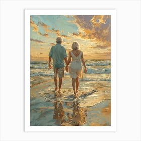 Sunset On The Beach 1 Art Print