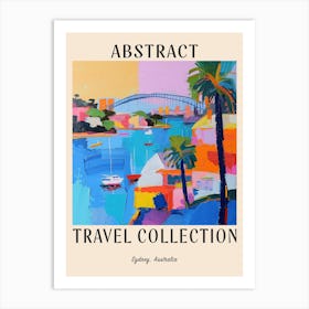 Abstract Travel Collection Poster Sydney Australia 4 Art Print