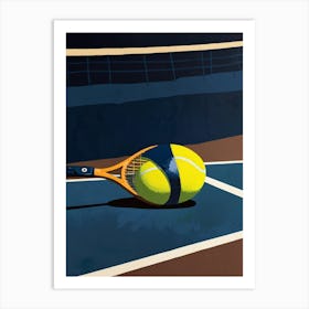 Tennis Racket And Ball 3 Art Print