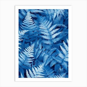 Pattern Poster Blue Star Fern 3 Art Print