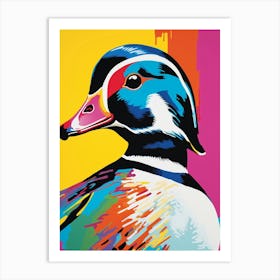 Andy Warhol Style Bird Wood Duck Art Print