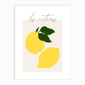 Les Citrons - Lemon Print 1 Art Print