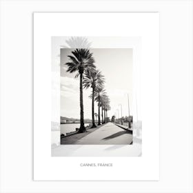 Poster Of Cannes, France, Black And White Old Photo 3 Art Print