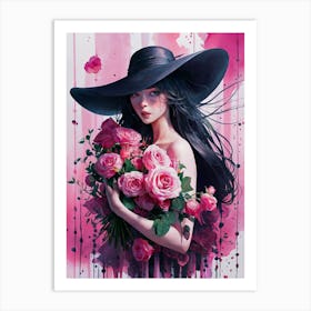 Pink Roses Art Print