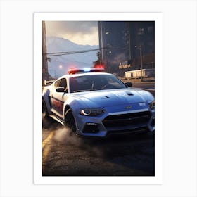 Need For Speed Police Car Art Print