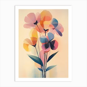 Abstract Flowers 5 Art Print