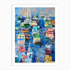 Port Of Haifa Israel Abstract Block 1 harbour Art Print