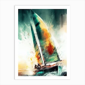 Sailboat In The Ocean 4 sport Art Print