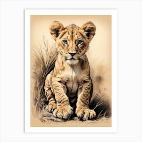 Lion Cub Art Print