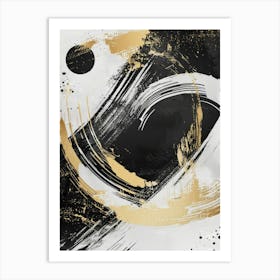 Abstract Black And Gold Canvas Print 18 Art Print