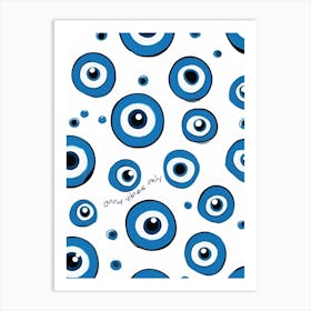 Evil Eye Good Vibes Only Art Print