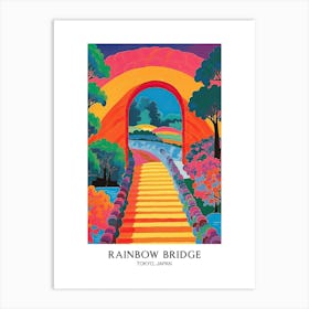 Rainbow Bridge, Tokyo, Japan, Colourful 3 Art Print
