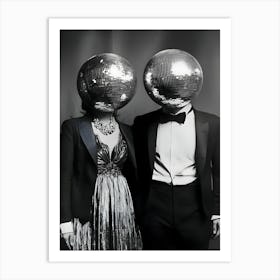 Disco Ball Couple Art Print