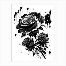 Black Roses Art Print