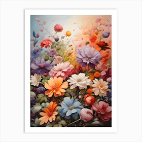 Flowers In The Garden Art Print