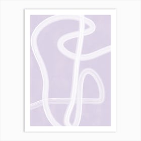 Pastel Lilac One Line No.1 Art Print